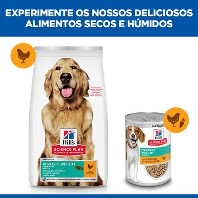 Hill's Science Plan Adult 1+ Perfect Weight Large com frango