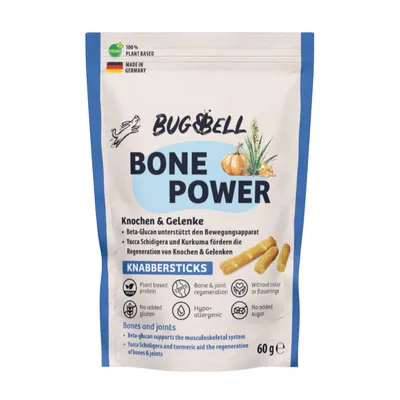 BugBell Bâtonnets à grignoter Bone Power - 60 g
