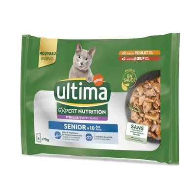3 x 70 g + 1 x 70 g gratis! Ultima Expert Nutrion natvoer voor katten 3 x 70 g + 1 x 70 g gratis! Ultima Expert Nutrion natvoer voor katten