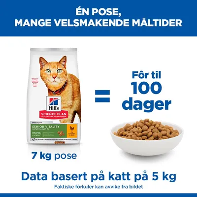 Hill's Science Plan Senior Vitality Mature Adult 7+ Kylling & Ris