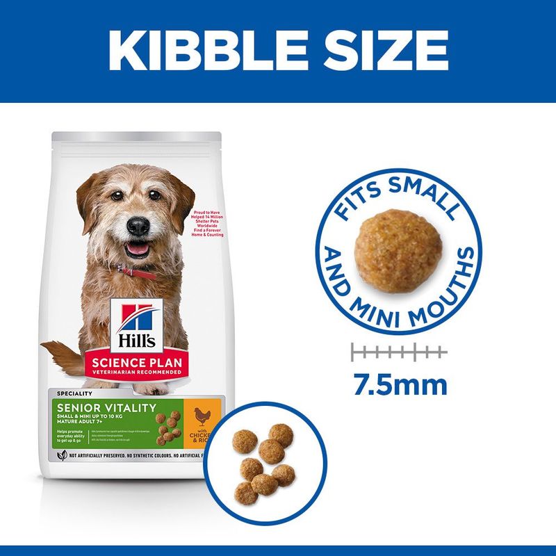 Hill's Science Plan Mature Adult Senior Vitality 7+ Small & Mini with Chicken