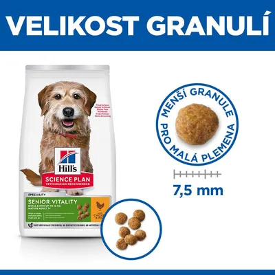 Hill's Science Plan Senior Vitality Mature Adult 7+ Small & Mini Chicken
