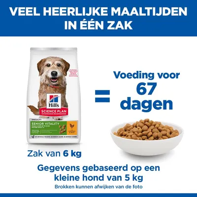 Hill's Science Plan Senior Vitality Mature Adult 7+ Small & Mini met Kip