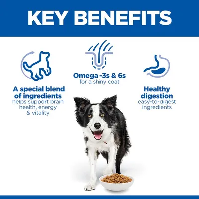 Hill's Science Plan Senior Vitality Mature Adult 7+ Medium csirke & rizs