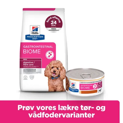 Hill's Prescription Diet Gastrointestinal Biome Mini hundefoder med kylling Hill's Prescription Diet Gastrointestinal Biome Mini hundefoder med kylling