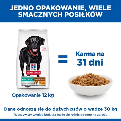 Hill's Science Plan Adult Perfect Weight & Active Mobility Large, kurczak