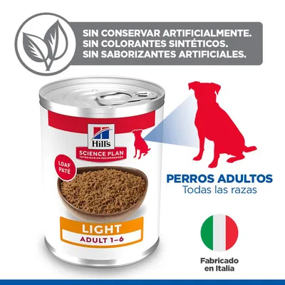 Hill's Science Plan Adult 1-6 Light con pollo latas para perros Hill's Science Plan Adult 1-6 Light con pollo latas para perros