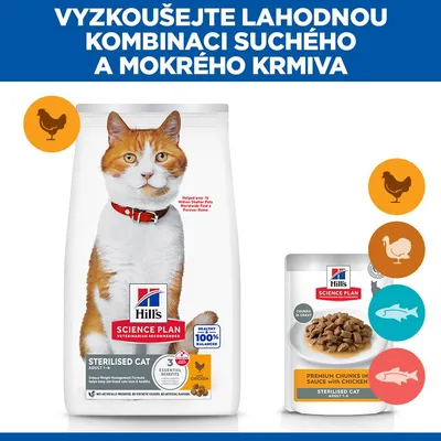 Hill's Science Plan Sterilised Cat Adult 1-6 kuracie