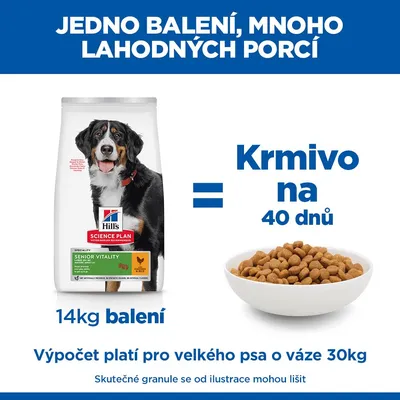 Hill's Science Plan Senior Vitality Mature Adult 6+ Large Chicken