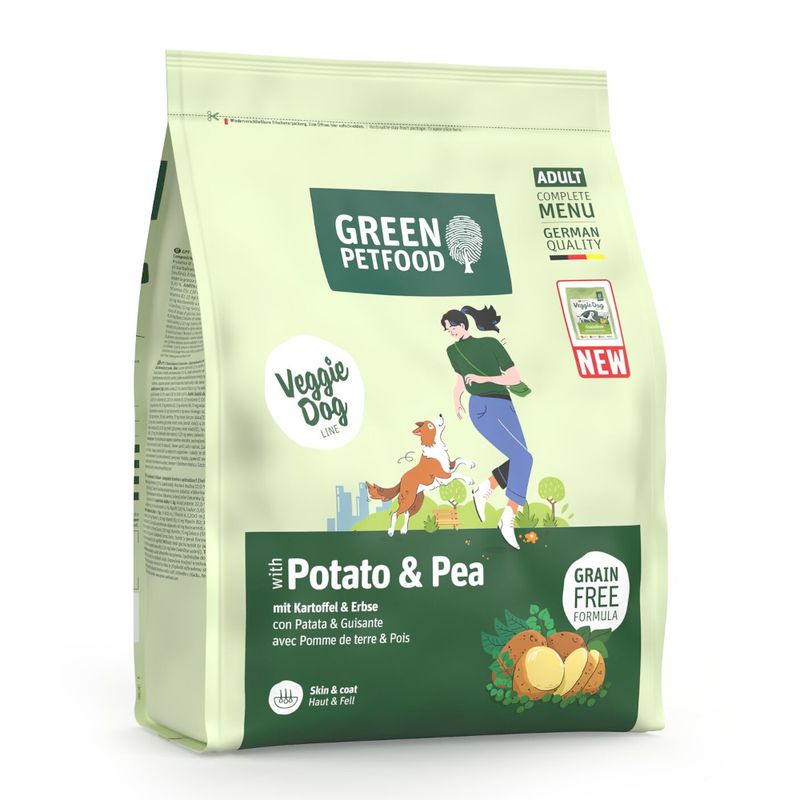 Green Petfood VeggieDog Grainfree, pomme de terre et pois