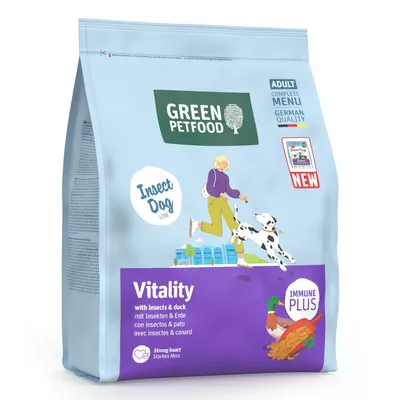 Green Petfood Vitality avec insecte et canard