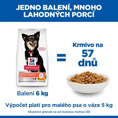 Hill's Science Plan Perfect Digestion Adult 1+ Small & Mini kuracie s hnedou ryžou