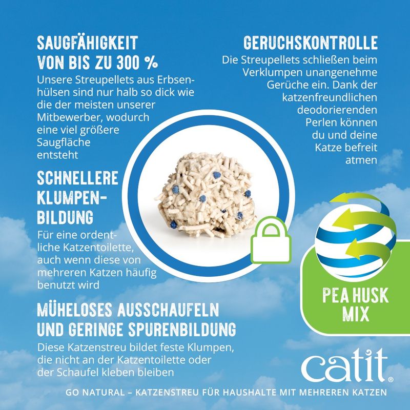 Catit Go Natural! borsó + bentonit alom vanília illattal