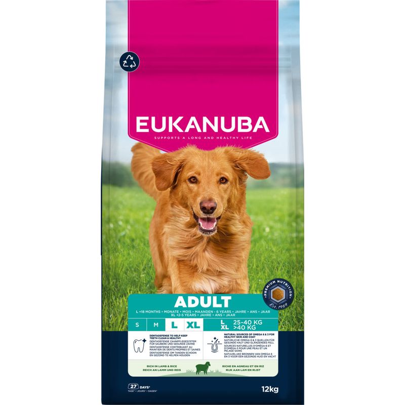 Eukanuba Premium Nutrition Adult Grote & Reuzen Lam & Rijst
