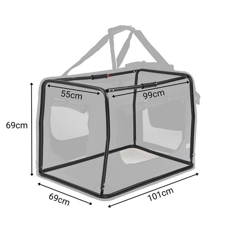 Lionto Hundetransportbox aus Textil, schwarz