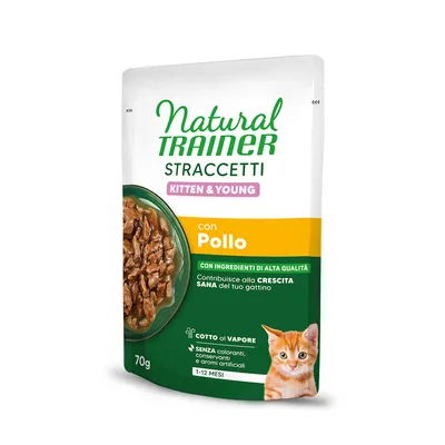 Natural Trainer Straccetti Kitten & Young lanières en sauce 28 x 70 g