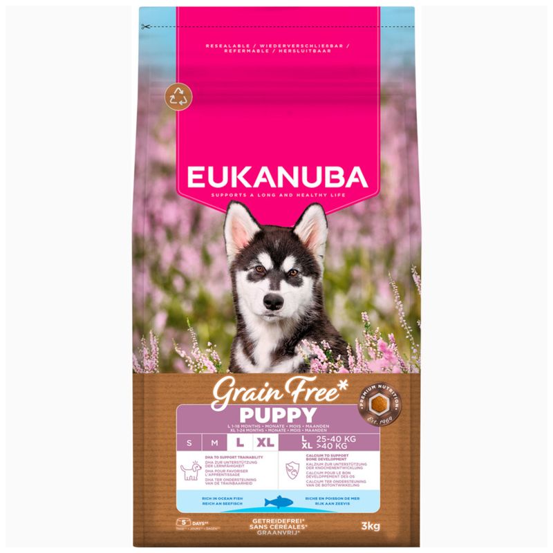 Eukanuba Grain Free Puppy Large & Giant Breed mořské ryby