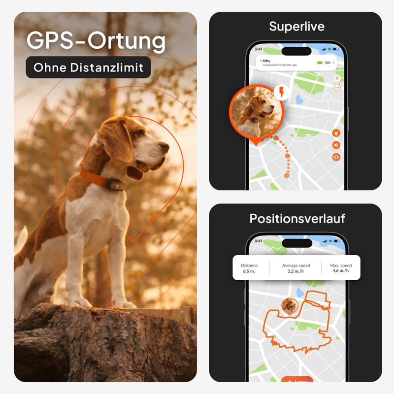 Weenect Haustier GPS Tracker XS für Hunde - ohne Halsband