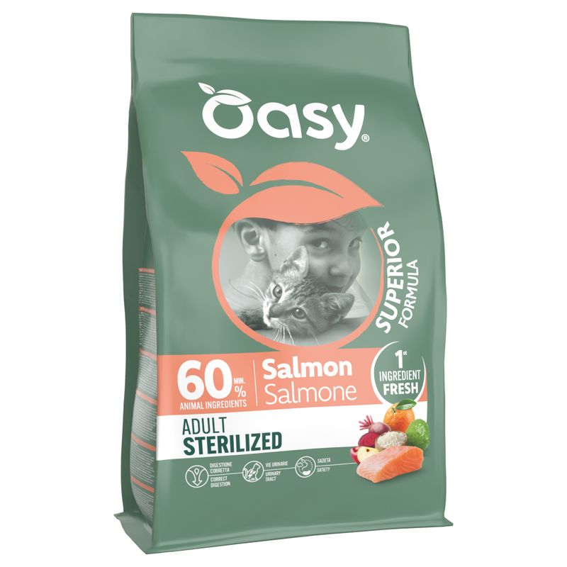 Oasy Dry Cat Superior Adult Sterilized лосось
