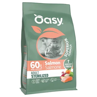 Oasy Dry Cat Superior Adult Sterilized със сьомга