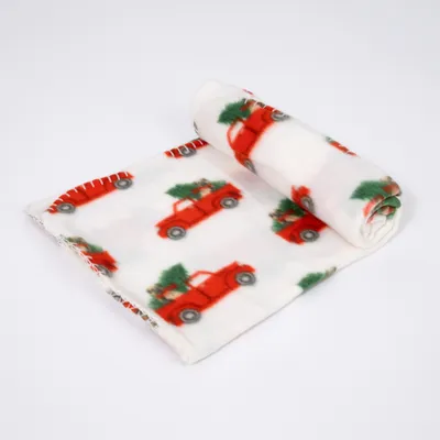 zooplus Exclusive Christmas Blanket with Car Print - 100 x 70 cm (L x W) zooplus Exclusive Christmas Blanket with Car Print - 100 x 70 cm (L x W)