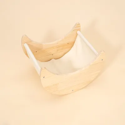 TIAKI stenska postelja polmesec, bela - pribl. D 36 x Š 28,5 x V 15 cm