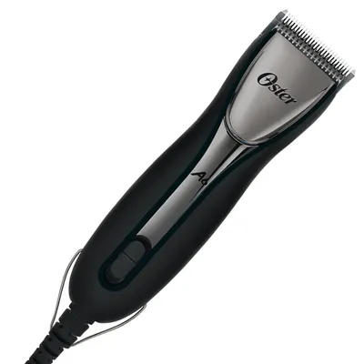 Oster A6 pet hair clipper with ergonomic design and stainless steel blades, suitable for precise cutting.