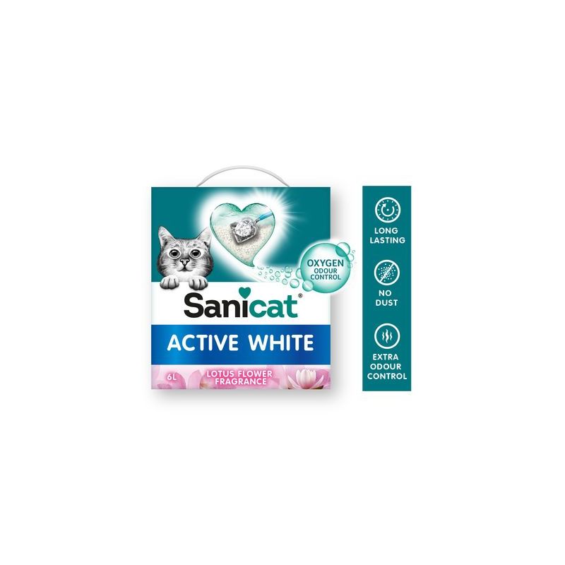 Sanicat Active White Lotus Flower Kattenbakvulling