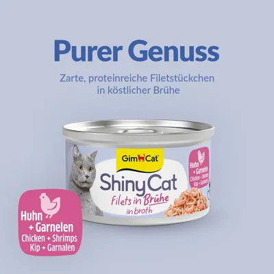 Sparpaket GimCat ShinyCat Filet in Brühe 24 x 70 g Sparpaket GimCat ShinyCat Filet in Brühe 24 x 70 g