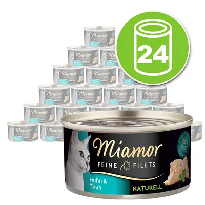 Lot Miamor Filets Fins Naturels 24 x 80 g pour chat