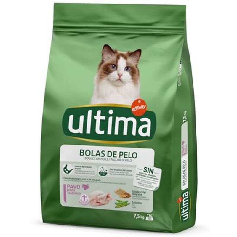Ultima Cat Hairball - Kalkoen & Rijst Kattenvoer