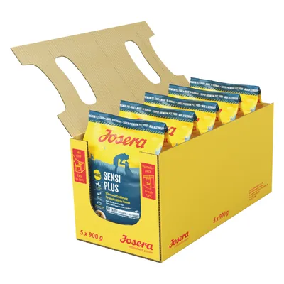Josera Sensi Plus, hrană super premium pentru animale, fabricată în Germania, cu rață și orez, pachet economic: 5 x 900 g, ambalaj proaspăt, ușor de transportat.
