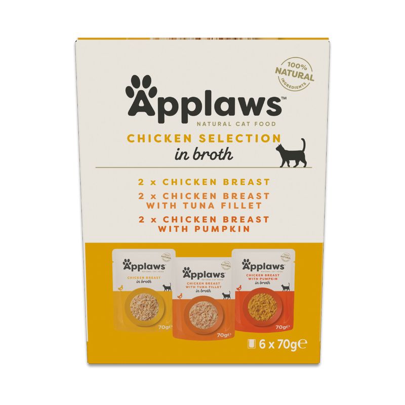 Applaws tasakos hús-/hallében vegyes csomag 12 x 70 g