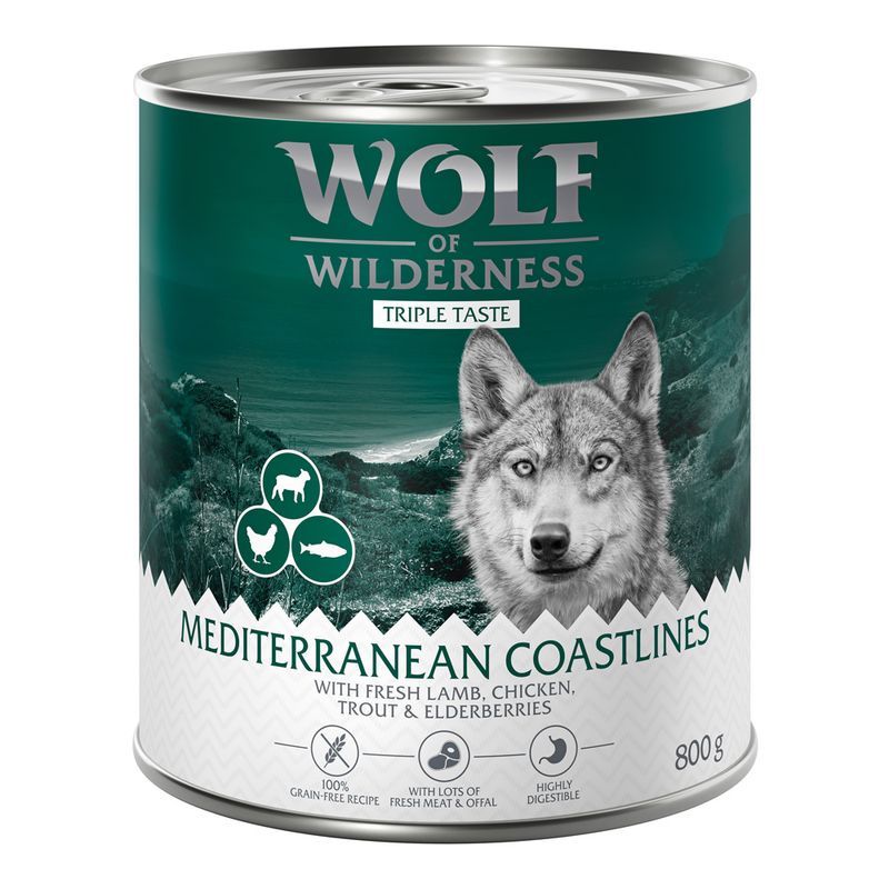 Wolf of Wilderness Wolf Of Wilderness The Taste Saver Mediterranean pet food packaging