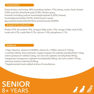 IAMS Advanced Nutrition Senior Small & Medium Dog Κοτόπουλο