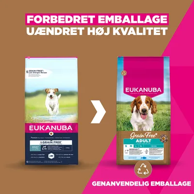 Eukanuba Grain Free Adult Small & Medium med havfisk
