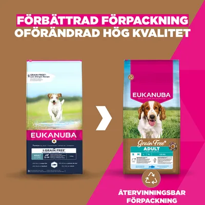 Eukanuba Grain Free Adult Small / Medium Breed Ocean Fish