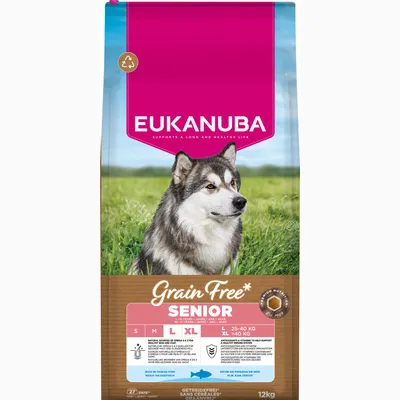 Eukanuba Grain Free Senior Large & Giant med havfisk