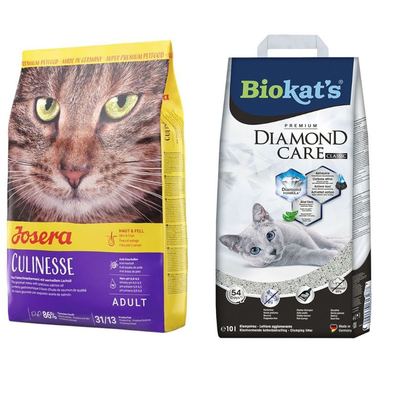 10L Biokat's Diamond Care Classic kattenbakvullling + Josera Culinese droogvoer 2kg gratis!