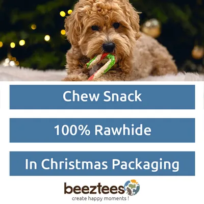 Tygge Snack, 100% råhud, i juleindpakning. beeztees skaber glade øjeblikke! Tygge Snack, 100% råhud, i juleindpakning. beeztees skaber glade øjeblikke!