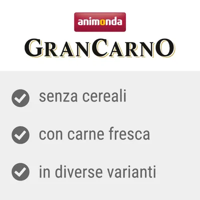 animonda GranCarno: senza cereali, con carne fresca, in diverse varianti