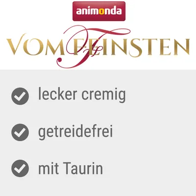 Animonda Vom Feinsten. Lecker cremig, getreidefrei, mit Taurin.