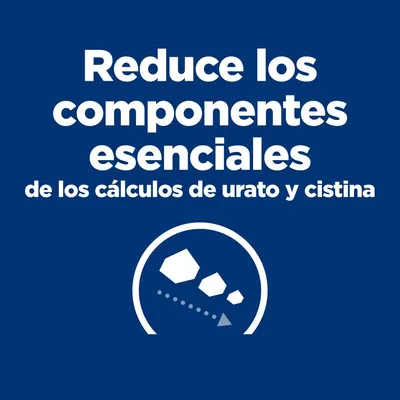 Reduce los componentes esenciales de los cálculos de urato y cistina