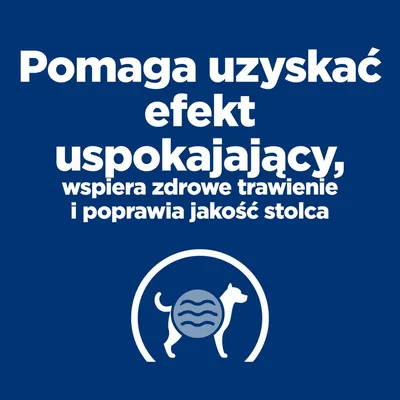 Pomaga uzyskać efekt uspokajający, wspiera zdrowe trawienie i poprawia jakość stolca