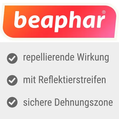beaphar. Repellierende Wirkung, mit Reflektierstreifen, sichere Dehnungszone.