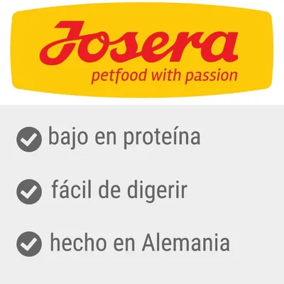 Josera petfood with passion. Bajo en proteína, fácil de digerir, hecho en Alemania.