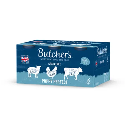 Butcher's Grain Free Puppy Perfect 6 x 400g - Mixed Pack Butcher's Grain Free Puppy Perfect 6 x 400g - Mixed Pack