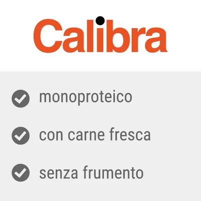 Calibra, monoproteico, con carne fresca, senza frumento