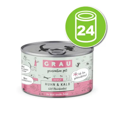 Lot Grau Menu gourmand sans céréales 24 x 200 g pour chat