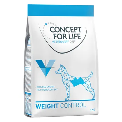 Concept for Life Veterinary Diet Weight Control, 1kg. Energia ridotta, alto contenuto di fibre.